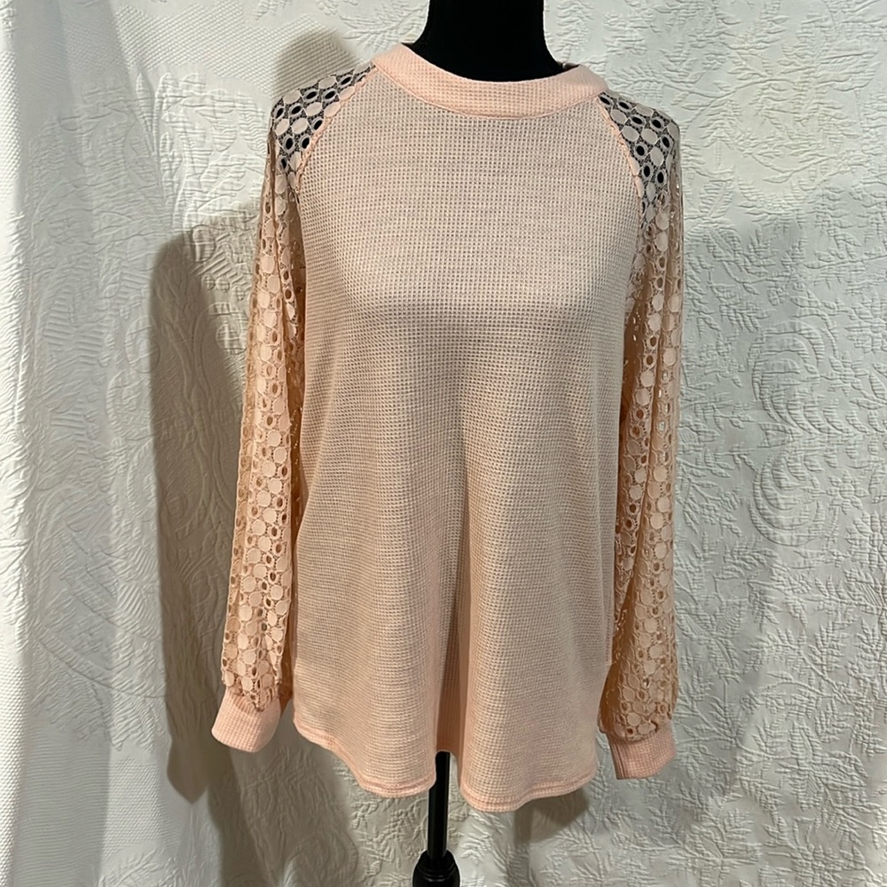 Miholl long lace sleeve‎ blouse, size medium, NWT